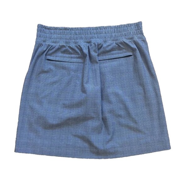 Athleta Plaid Soho GRAY Pull On zipper pockets Golf Elastic Waist Womens SIZE 0 - Picture 5 of 7